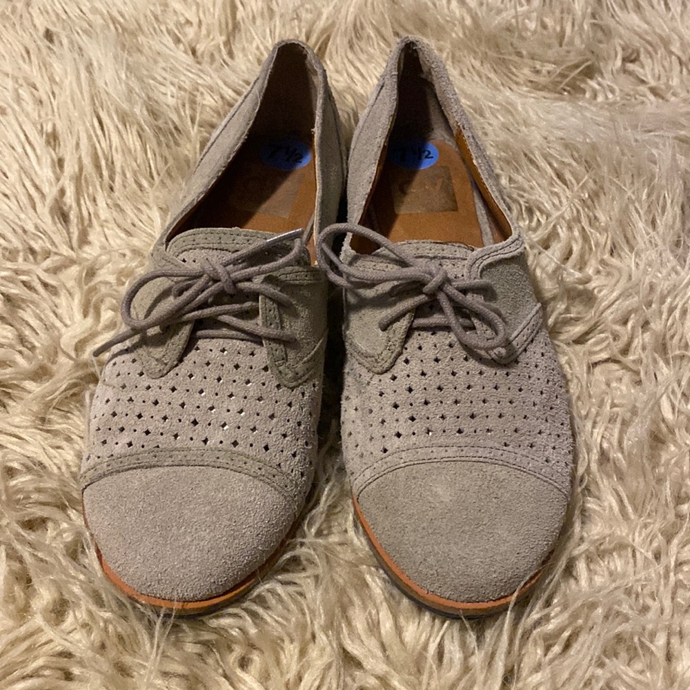 Dolce Vita suede tie flats beige size 7.5